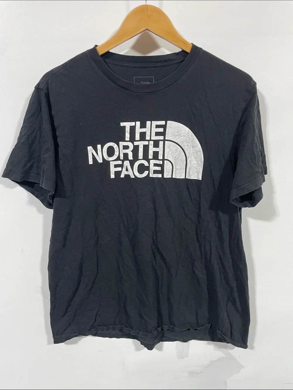 The North Face Black Tee with White Logo